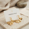 Bouquet Bouqtique 316L Çelik Gold Renk Yelpaze Model Küpe BQT35BKP12045