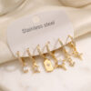 Bouquet Bouqtique 316L Çelik Gold Renk Kutup Yıldızı Detaylı Kadın Küpe Seti BQT35BKP12080