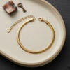 Bouquet Bouqtique 316L Çelik Gold Renk Yassı Yılan Zincir Model Erkek Bileklik BQT35EB3838