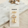 Bouquet Bouqtique Gold Renk Pirinç 3'lü Vintage Kadın Yüzük Kombini BYK4288 BQT35BYK4288