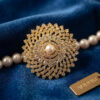 Bouquet Bouqtique Gold Renk Zirkon Taşlı İnci Detaylı Kadın Broş BQT35BR505