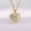 Bouquet Bouqtique 316L Çelik Zincir Gold Renk Zirkon Taşlı Kalp Kolye BQT35BKO8624