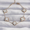 Bouquet Bouqtique 316L Çelik Gold Renk Beyaz Sedefli Yonca Bileklik BQT35BB6262