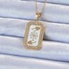 Bouquet Bouqtique 316L Çelik Zincir Gold Renk Mineli Zirkon Taşlı Göz Figür Tarot Kolye BQT35BKO9217