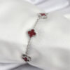 Bouquet Bouqtique 316L Çelik Gümüş Renk Bordo Baby Boy Yonca Kadın Bileklik BQT35BB7951