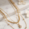 Bouquet Bouqtique Gold Renk Pirinç Kuğu Detaylı Kadın Kombin Kolye BQT35BKO11255