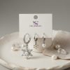 Bouquet Bouqtique Pirinç Gümüş Renk Kar Tanesi Model Kadın Küpe Seti BQT35BKP12184