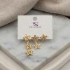 Bouquet Bouqtique Gold Renk Pirinç Yıldız Model Sallantılı Kadın Küpe Seti BQT35BKP12189