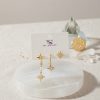 Bouquet Bouqtique Pirinç Gold Renk Zirkon Taşlı Kutup Yıldızı Model Kadın Küpe Seti BQT35BKP12191